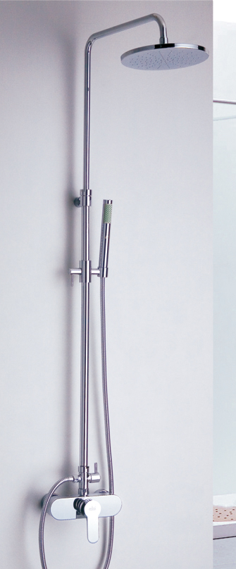 shower mixer with shower head and hand shower