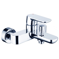 Single lever exposed bathtub faucet