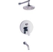 concealed wall mounted shower and bath mixer set