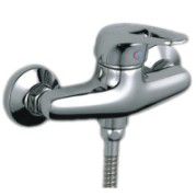 Single lever exposed shower mixer