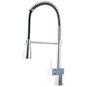 Single lever pull-down kitchen mixer