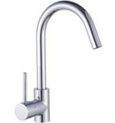 Single lever kitchen mixer with swivel spout