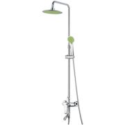 Shower mixer with green shower head