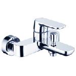 Single lever exposed bathtub faucet
