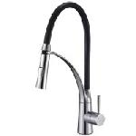 Single lever pull-out kitchen mixer
