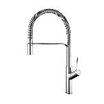 Single lever pull-out kitchen mixer