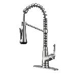 Single lever pull-out kitchen mixer